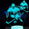Jinson well 3D Eishockey Spieler Nachtlicht led Lampe optische Nacht licht Illusion 7 Farbwechsel Touch Switch Tisch Schreibtisch Dekoration Lampen USB Spielzeug