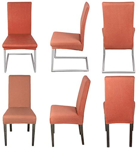 Staboos Set di 6 coprisedia elastici di alta qualità per sedie a dondolo, di facile manutenzione, coprisedia e coprisedia per sedie, set da 6 pezzi, certificato Öko-Tex – fenicottero