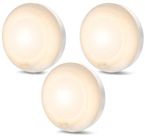 Northpoint LED Batterie Beleuchtungsspots Schkrankleuchten 3er Set mit Bewegungsmelder für den Außenbereich Spritzwassergeschützt Magnet