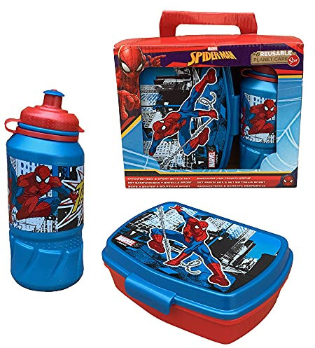 Set Spiderman Marvel Botella Sport + fiambrera en paquete – ST51373