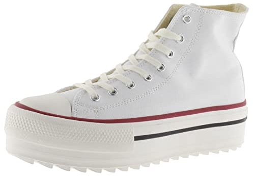 victoria Botín Tribu Lona & Sello Retro & Suela Doble En Sierra 1061121 para Mujer Blanco 36