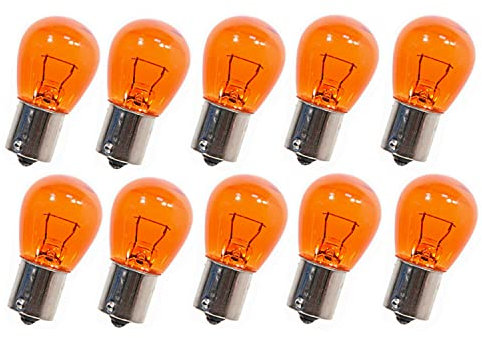 10x Jurmann PY21W 12V Orange Halogen Birne für Blinker vorne, hinten und Seitenblinker- E-geprüft