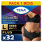 TENA Silhouette Plus Taille Haute - Sous-Vêtements Absorbants Jetables Incontience Femme - Post-Accouchement - pour Fuites Urinaires Modérées à Fortes - Noir - Taille L - 32 Culottes (Pack 1 Mois)