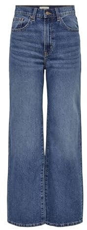 ONLY ONLHOPE EX HW Wide DNM ADD465 Noos Jeans, Medium Blue Denim, 29W / 32L aux Femmes
