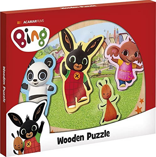 BAMBOLINO TOYS 19098 Totum Bing and Friends Holzpuzzle, Holz, Mehrfarbig, 25,5x34x2,5
