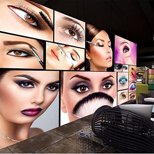 XTSWallpaper Tapete Fototapete 3D Effekt 200X150Cm Frau Make-Up Wimpern 3D Selbstklebendes Tapetenbild Abnehmbar Wandtapete Wohnzimmer Pvc Wasserdichte Wandtattoos Wandaufkleber Dekor