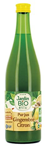 Jardin BiO étic - Pur jus gingembre citron - bio - Salé - Certifié AB - Bouteille de 50cl