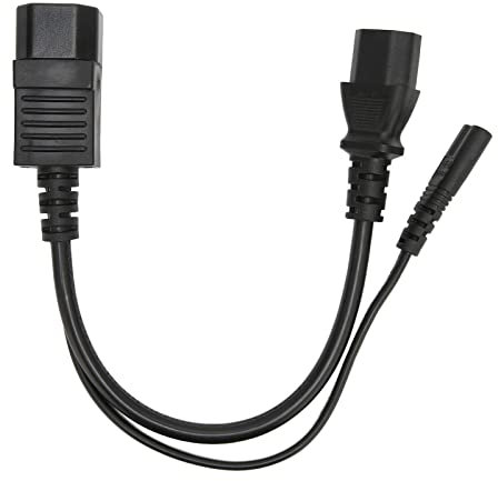 Annadue IEC320 C14 auf C13+C7 Buchse Netzkabel, Y Splitter IEC320 C14 auf C13+C7 Buchse Adapter 32cm (100-250V) (JD3229)