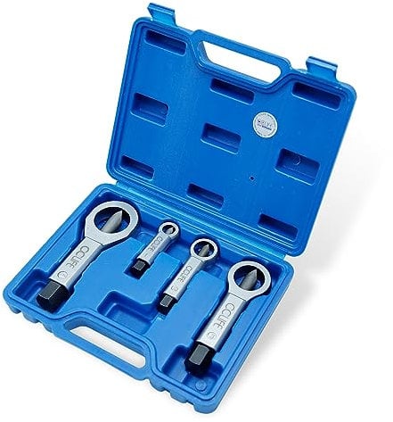 CCLIFE Jeu de 4pcs Casse Écrous,4 Pièces Coupe Ecrou Endommagé Dépose D'Ecrou Séparateu Écrou Coincé pour Enlever, Casser Rouillé et Écrou Coincé 9-27mm