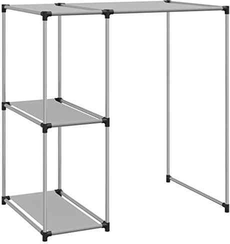 vidaXL Waschmaschinenregal Toilettenregal WC Standregal Badezimmerregal Badregal Überbauregal Badezimmer Grau 87x55x90,5 cm Eisen