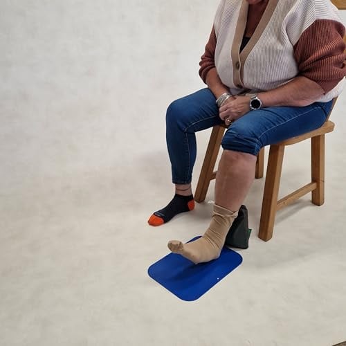 Antirutschmatte für Kompressions- & Stützstrümpfe, 35x25cm Anziehhilfe | Antirutsch Matte zur Stabilisierung beim An-/Ausziehen von Socken, Alltagshilfe, rutschfest, sicherer Stand