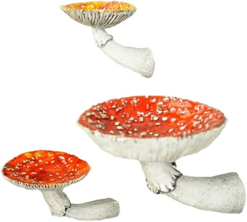 ZHYX 3 Stück Pilz-Hängeregal Wandregal schwebend Pilzform Harz hängende Dekoration Regale für Schlafzimmer Wohnzimmer Badezimmer und mehr