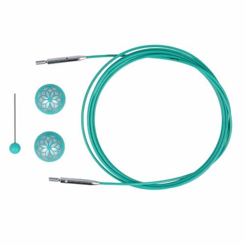 KnitPro Cable, Nylon, Acciaio, Blue, One Size