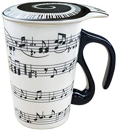 EYMPEU Musical Note Coffee Mug,450ML Funny Mug for Coffee,Tea,Water,Gift for Music Lover/Teacher/Friend