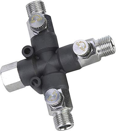 Metal Air Hose Splitter, Airbrush Fitting, Three Way Mini Air Compressor