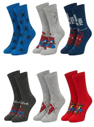 ONOMATO! Kinder Socken Jungen 6er Set, Baumwolle Kindersocken mit Motiven wie Paw Patrol & Jurassic World, Bunte Jungs Socken Weich & Atmungsaktiv, Lustige Strümpfe für Schule & Freizeit, Mehrfarbig
