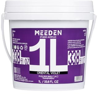 MEEDEN Violette Peinture Acrylique: 1L Epais Brillant Non Toxique Acrylique Peintures pour Toile, Papier, Roche, Bois - Oriental Violet