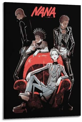 szzmyo Anime-Poster, Motiv: Nana, dekoratives Gemälde, modernes ästhetisches Leinwand-Poster, Schlafzimmer-Kunst, Wohnzimmer-Dekoration, Poster, 20 x 30 cm, Rahmenstil