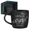 Maverton Tazza da caffè latte o tè in ceramica - 400 ml - Incisione personalizzata - Bicchiere con manico per bevande per Lei - Tazze da colazione per compleanno donna - Interno nero - viaggiatrice