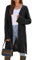 GRACE KARIN Ladies Long Cardigan Crochet Chunky Sweater Jacket Casual Elegant Knitted Coatigan Waterfall Cardigan M Black