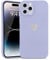Wirvyuer for iPhone 14 Pro Case with Cute Heart Pattern Soft Shockproof Protective Silicone Phone Case for Women Girls,Lilac Purple