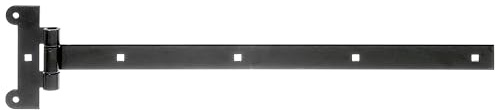 Alberts 837273 Kreuzgehänge | mit verpresstem Stift | schwarzer Tauchlack | Band 491 x 30 mm | Scharnier 121 x 51 mm | 10er Set