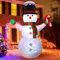 Livofloral Aufblasbarer Schneemann, Aufblasbare Weihnachtsdeko XXL 240cm mit LED Beleuchtung, Außen Weihnachten Deko Aufblasbar Weihnachtsfigur für Outdoor Garten Party Hof Winterdeko