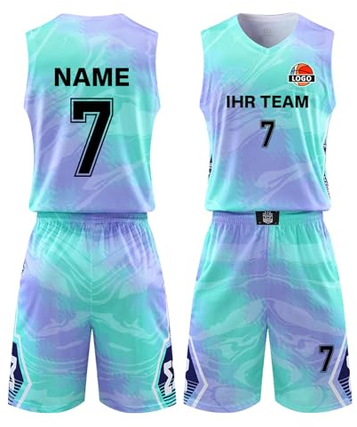 LAIFU Custom Basketball Trikot für Männer Personalisieren Sie Ihren Eigenen Namen,Team-Logo,Entworfen für Männer, Frauen,Jungen und Mädchen Basketballwesten