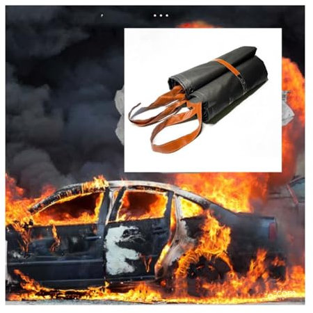 zklaseot Welding Blankets, Automobile Fireproof Cloth Flame Retardant Cloth Fire Blanket Car Cover Fire Blanket For Car Electric(6x8m)