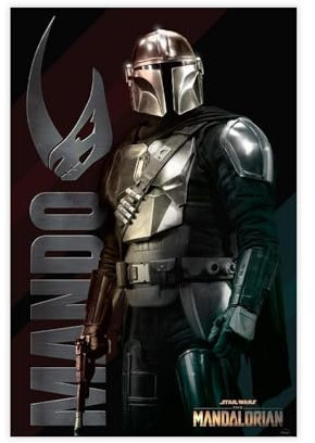 tcagd Star Wars The Mandalorian Leinwand-Poster, Wandkunst, Dekordruck, Bild Gemälde für Wohnzimmer, Schlafzimmer, Dekoration, 20 x 30 cm