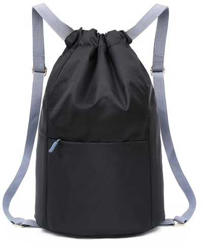 VPB Sac à dos unisexe léger avec cordon de serrage, imperméable en polyéthylène Oxford, grand sac à dos de sport, sac à dos durable, pour voyage, plage, école, voyage, natation, vacances