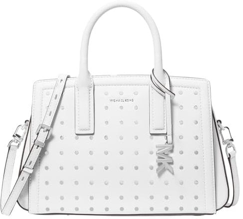 Michael Kors Women Sm Satchel Hand Bag, Optic White