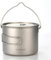 Casserole en titane pour camping - Batterie de cuisine légère avec mesure claire du volume (900 ml)