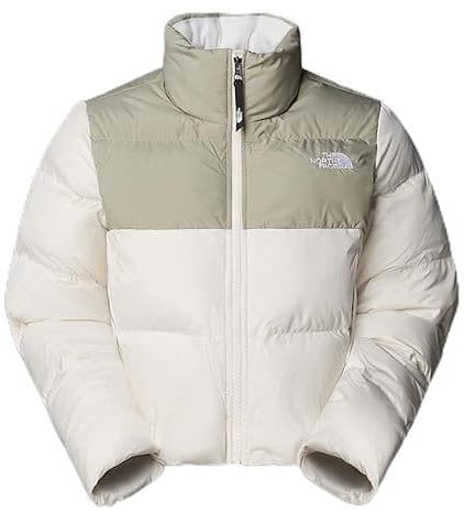 THE NORTH FACE NF0A89JC4QI W CROPPED SAIKURU Jacket Femme WHITE DUNE/CLAY GREY Taille L