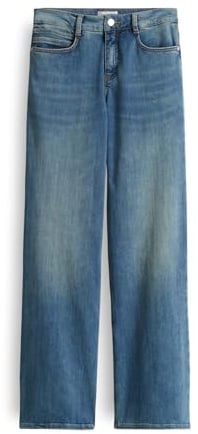 OPUS PANTS Damen Wide | Melly MODERN Wide Leg Jeans mit Powerstretch Mid Rise Light Stormy Blue, 44 L32