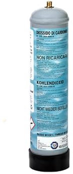 Bouteille de CO2 jetable 600 g pour aquariums avec raccord M10 x 1