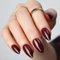 Almond False Nails Medium, 30Pcs Wine Red French Tip Press on Nails Glossy Pure Color Gel Fake Nails, Natural Burgundy Full Cover Acrylic Oval Reusable for Women and Girls (Wine Red)