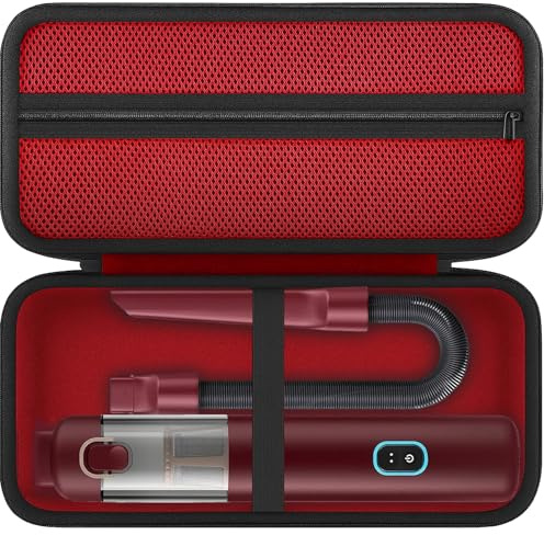 Aenllosi Estuche para Fanttik Slim V8 Apex/Mate & V10 Apex/Mate,Rojo | Compatible con V10/Mate/Rojo/V8, Estructura de EVA Protectora, Bolsillo de Malla para Accesorios, Solo Estuche Protector