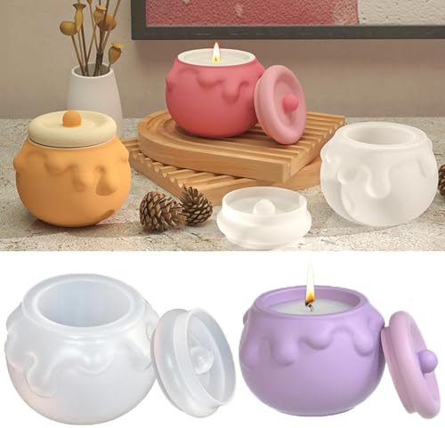 Tcdwla Moldes para Velas, 3D Moldes Silicona Manualidades (A) | Con Clip, Fácil de Desmoldear, DIY Regalos para Navidad, Cumpleaños, Decoración