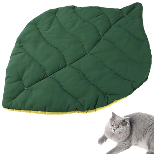 Sinbana Kühlmatte für Haustiere, 60x46cm Blattförmige Pads Atmungsaktive Beruhigungspads Katzen Weiche Gemütliche Haustiermatte Katzen und Kleine Hunde für Boden Sofa Bett Stuhl