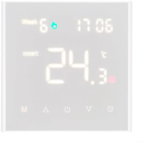EXTRWORY Smart WiFi Programmable Thermostat for Underfloor Heating & Boiler Systems for Alexa and for Google Home (white water heating 3A)