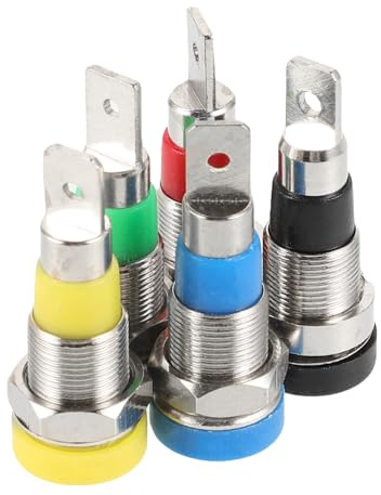 OUNONA 5 Stück Teiliges Vergoldet für Lautsprecherkabel Robuste Audio verbindungsstecker Farbige Kabelstecker für Hifi Heimkino und Musikgeräte Verschleißfest Niedriger Widerstand