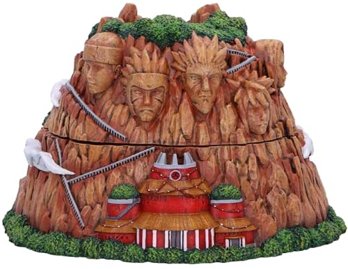 Nemesis Now Naruto Hokage Rock Schmuckkästchen, 12 cm, abnehmbarer Deckel | Handbemalte Aufbewahrungsbox aus Kunstharz, Anime-Sammeldekoration für Naruto-Fans