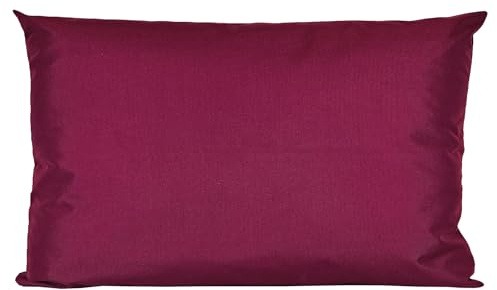 JACK 30x50cm Outdoor Lounge Kissen Dekokissen inkl. XXL-Füllung Wasserabweisend Sitzkissen Garten Stuhl Lotus Effekt, Farbe:Bordeaux