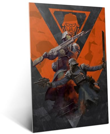 Displate Metallposter Warhammer Death Korps Wanddeko Poster für Schlafzimmer Magnetische Befestigung 48 x 67,5 cm