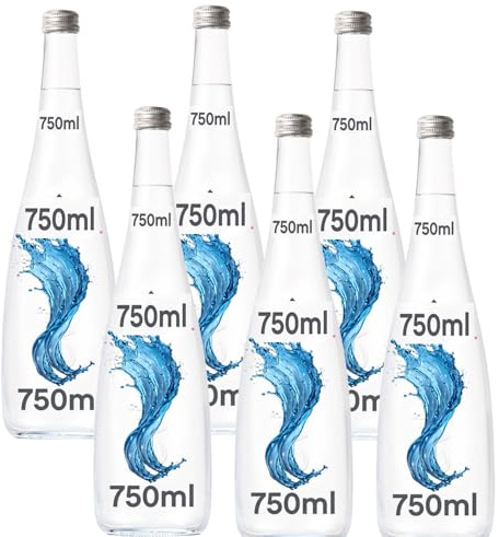 Still Natural Mineral Water in Glass Bottle 750ml – Premium Natural Spring Water – Pure Refreshing Hydration in Reusable Glass Bottle for Home, Dining & Everyday Use - evn (6 x Bottle)