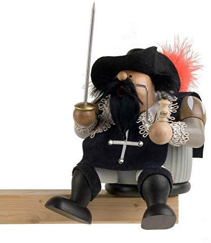 KWO Olbernhau Räuchermann Kantenhocker Musketier Athos