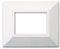 AVE PLACCA ZAMA 44 Metallo Colore Bianco RAL9010 3 Moduli 44P93B