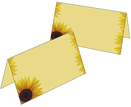 10 Tischkarten/Geschenkanhänger Sonnenblumen 2513-10