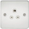Knightsbridge FP5APCW FP5A FPAV5APCW Flat Plate 5A Unswitched Socket-Polished Chrome, 230 V, White Insert